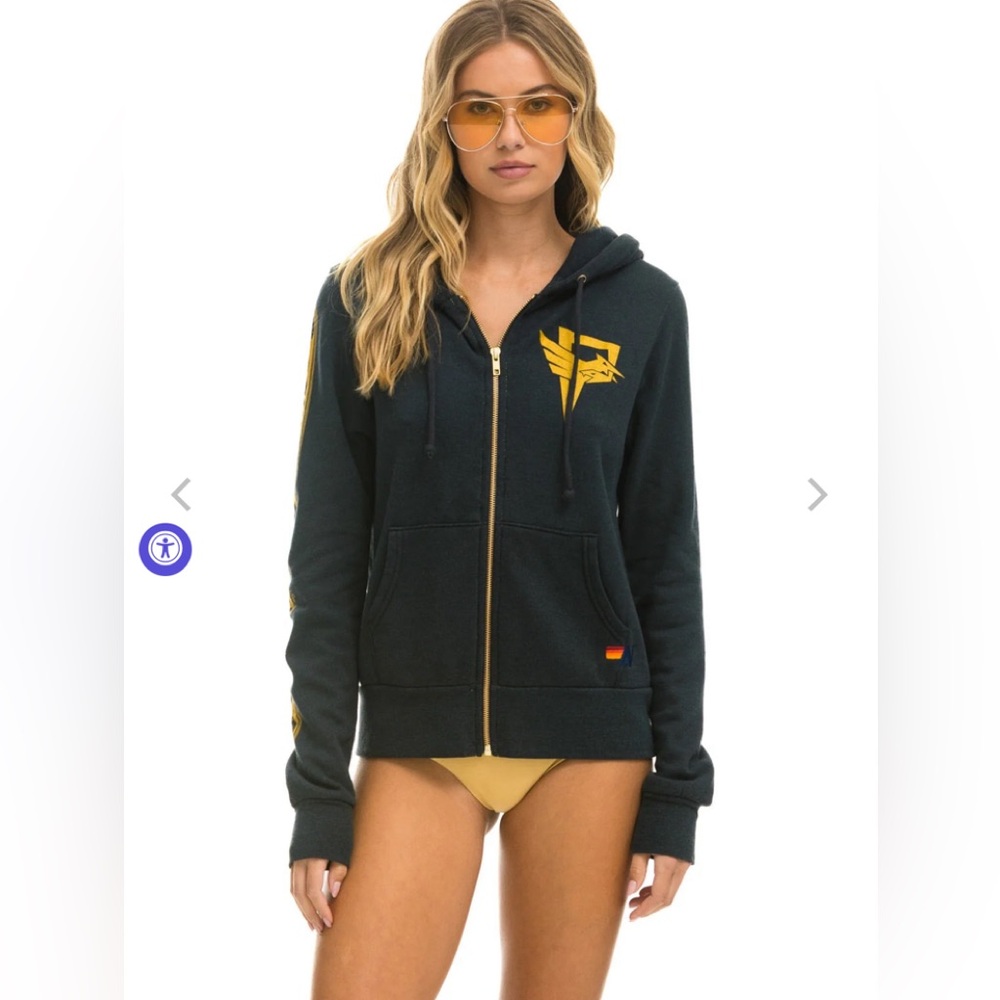 Aviator Nation Hunger Games zip hoodie NWOT